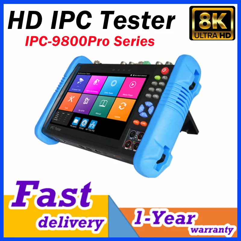 8K CCTV IP Camera Tester VGA HDMI 8MP TVI CVI AHD tester monitor video tester cable tracker ptz ip wifi POE IPC 9800 Pro Tester