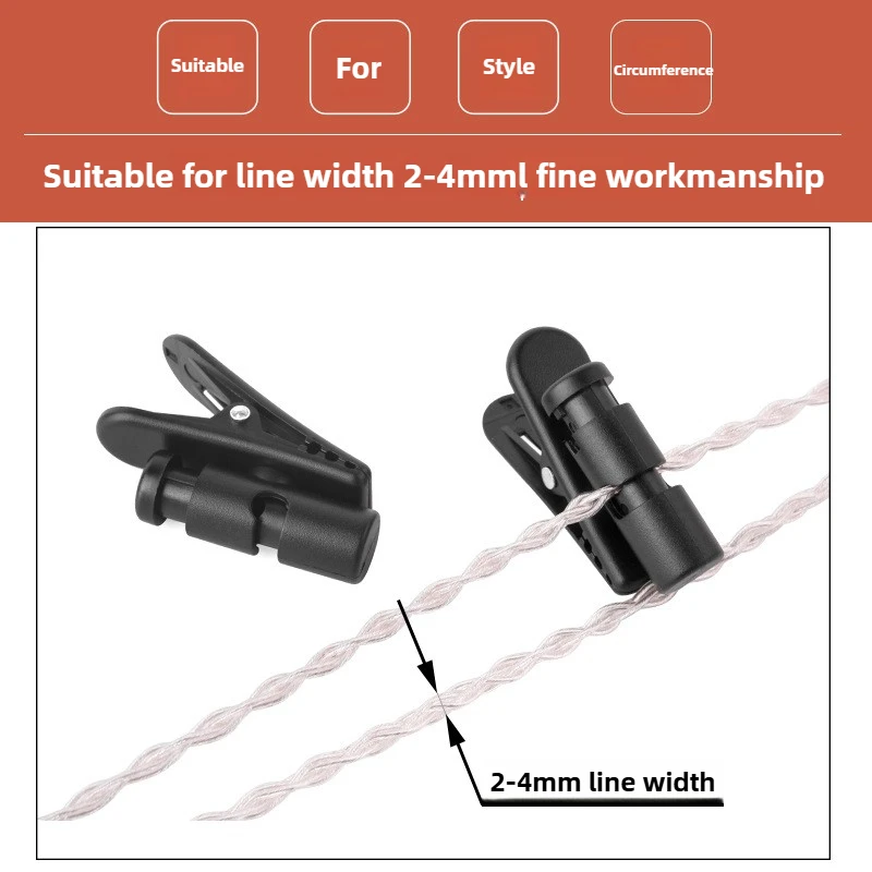 

10 PCS of Large Rotating Cable Clips Ideal for Oriolus Headphones Compatible with IE800S Earbuds Fits 2-4mm Width Upgrade Cables