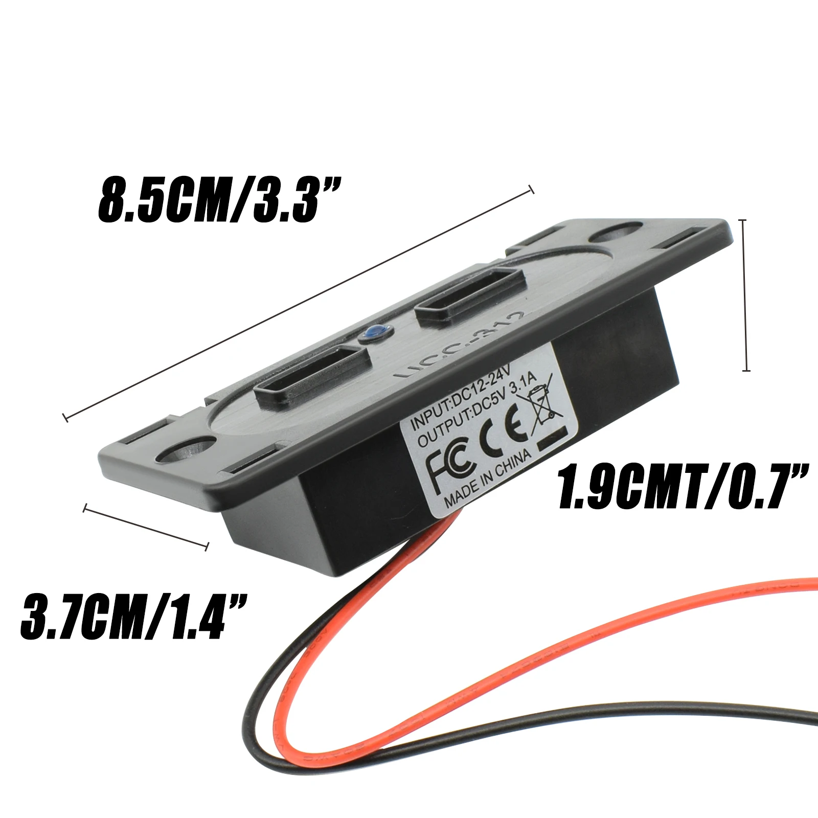 APKTNKA Camper Modification Charger DC5V/3.1A 12V Dual USB Ports Charge Socket For RV Motorhome Camping Caravan Bus Marine