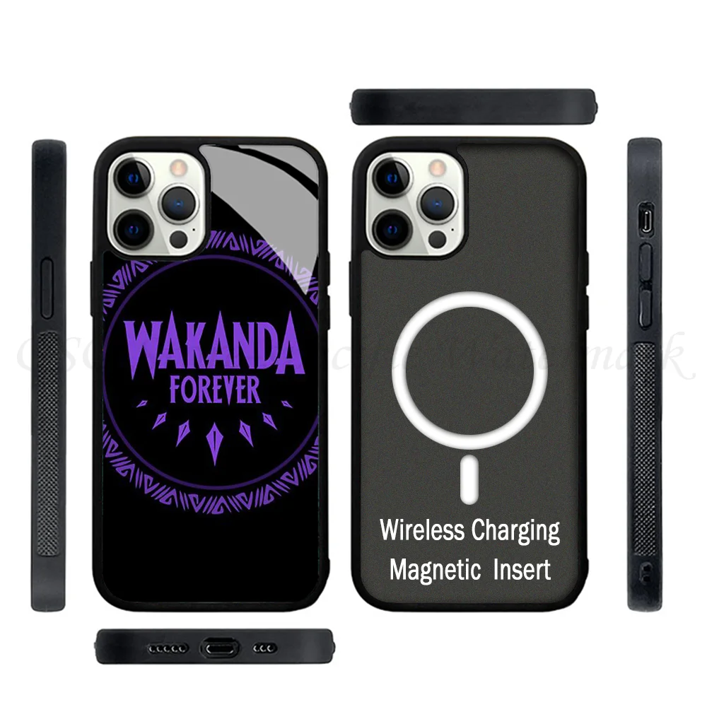 Чехол для телефона Wakanda Forever, Сильный магнитный для IPhone 15 14 13 Pro Max 11 12 Mini Alex, зеркальный