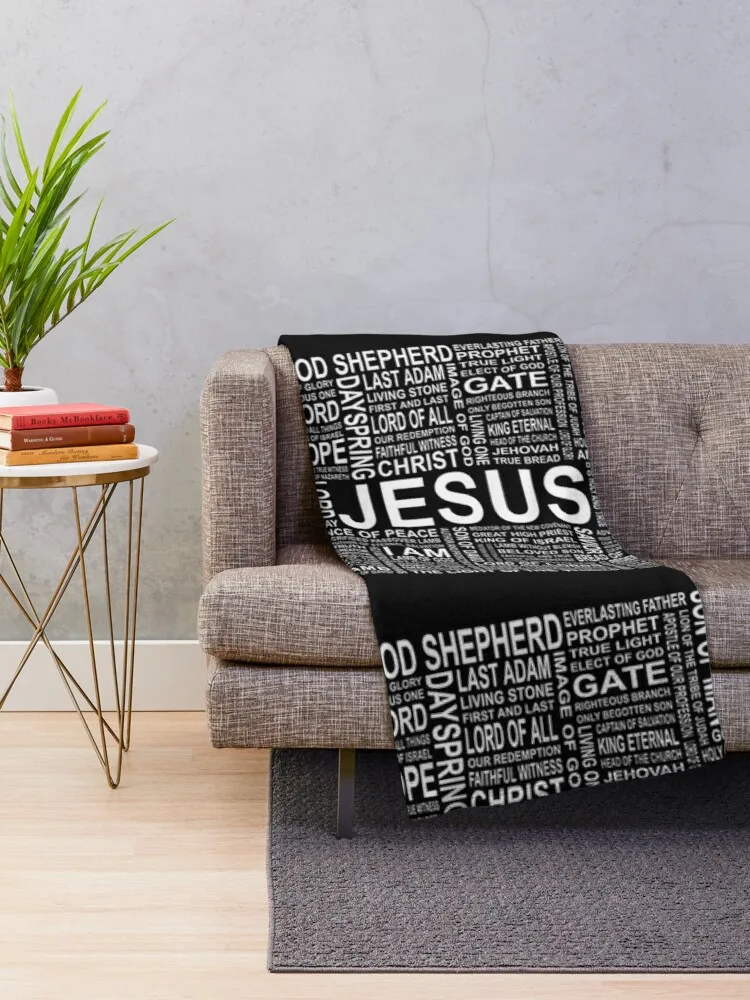 Names And Titles Of Jesus Christian Throw Blanket Luxury Designer Blanket