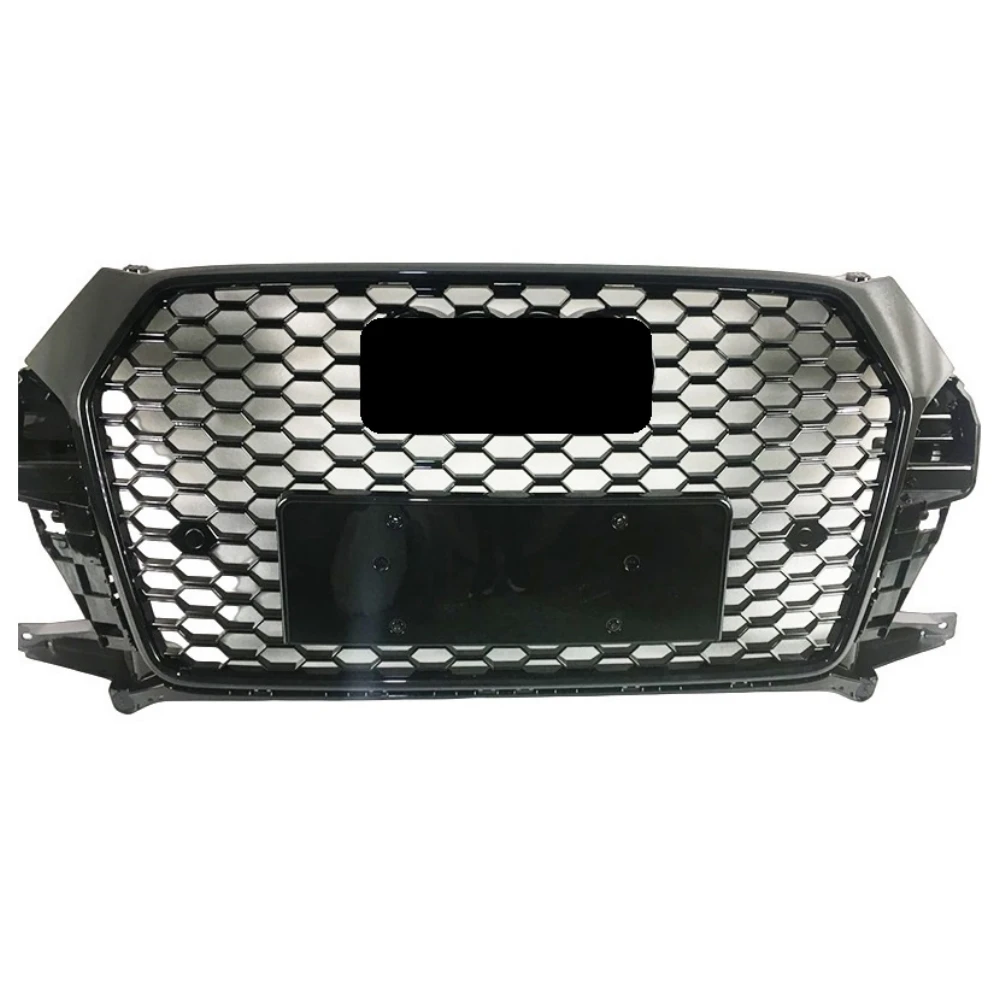 Upgrade the honeycomb sports Bright black grill For Audi Q3 2016-2018