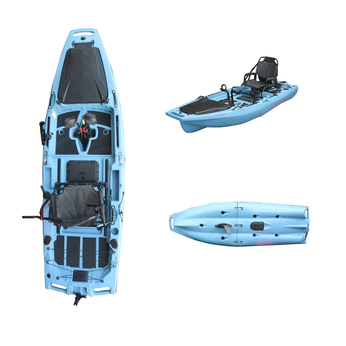 

Vicking 2.86m 1-Person Lldpe Modular Fishing Kayak with Detachable Pedals and Foldable Kayak Electric Motor New Design