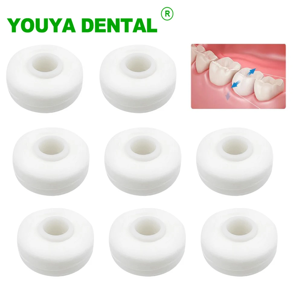 10 Rolls 50m Dental Floss Teeth Flosser Replacement Core Oral Hygiene Teeth Cleaning Floss Spool Toothpick Dentistry Materials