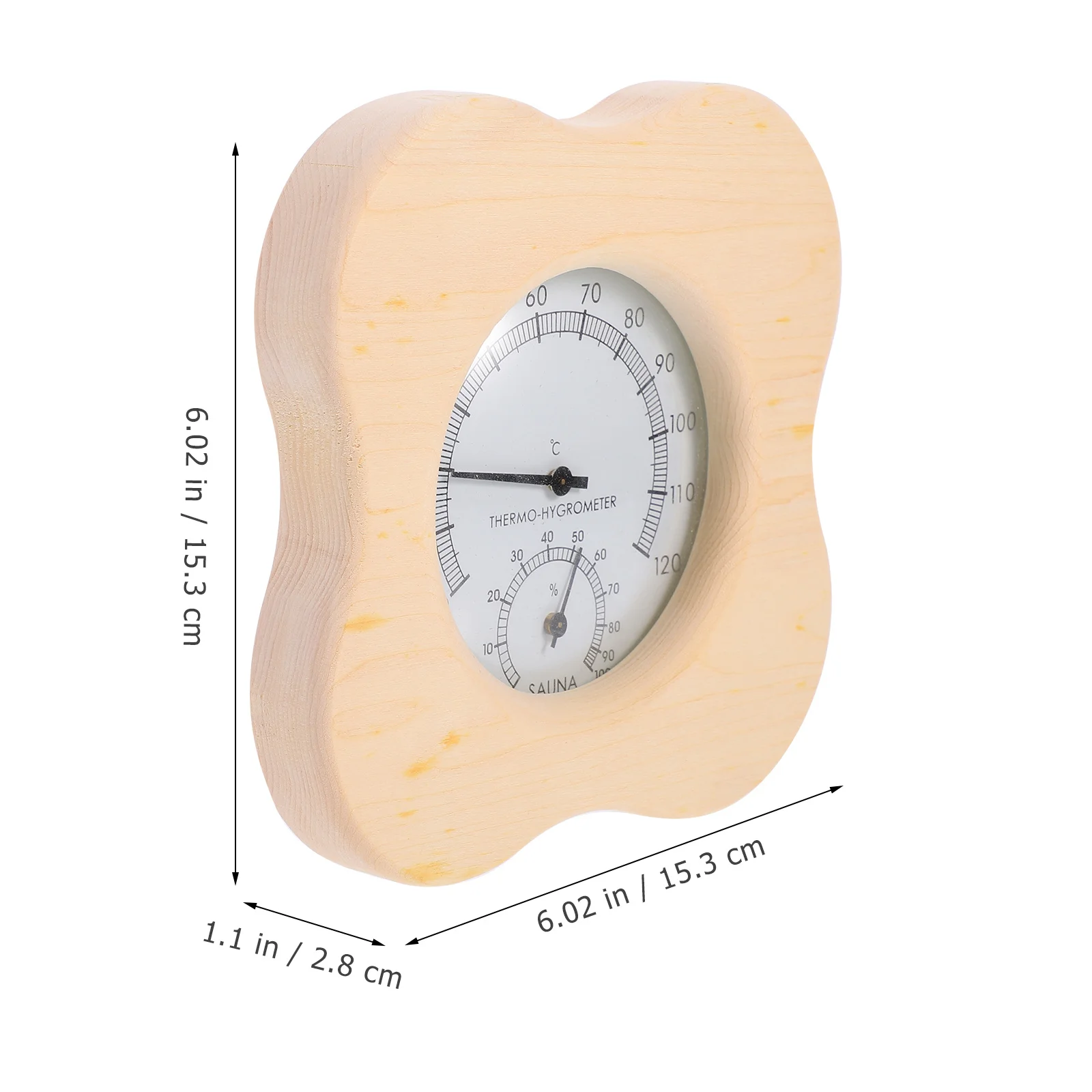 

1Pcs Sauna Room Hygrometer Multi-Functional Wooden Thermometer Humidity Meter Clear Dial Multi-Functional Hygrometer