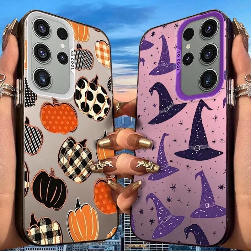 

Милый матовый чехол с тыквой для Samsung Galaxy S25 S24 S23 S22 Ultra S21 Plus S20 FE A73 A72 A71 A56 A55 A54 A53 A52 Акриловый чехол