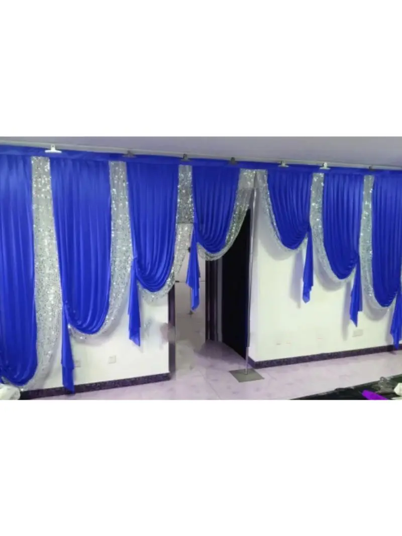 

sequin swags of backcloth 10ft*20ft wedding stylist swags for backdrop Party Curtain Celebration Stage design drapes