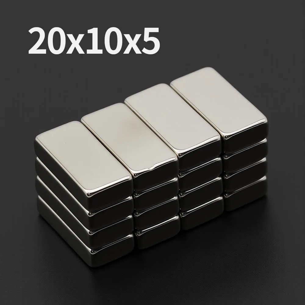 20x10x5mm Powerful Neodymium Magnet N35 NdfeB Permanent Magnetic imanes Block Super Strong Fridge Magnets DIY