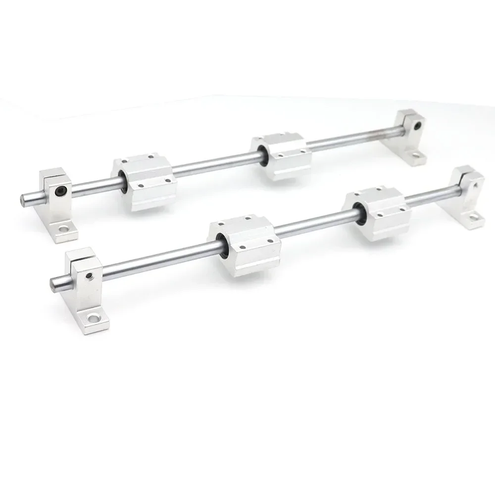 Hastes lisas horizontais 8mm 10mm haste de chumbo linear rolamento de esferas trilho guia suporte sk8 sk10 scs8 scs10 eixo óptico impressoras 3d par