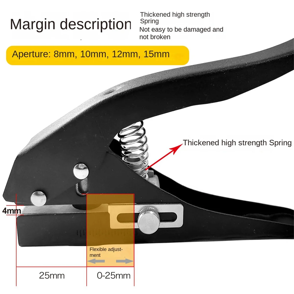 10mm Circle Hole Punch Paper Punch Hand-Held Round Single Hole Punch for ID Cards PVC Cards Badge Photos