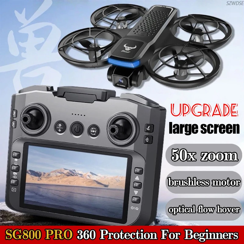 

ZLL New SG800 PRO RC Mini Drone 8K HD Camera Remote Control With Screen Headless Mode 360° Flip Brushless RC Quadcopter Toys