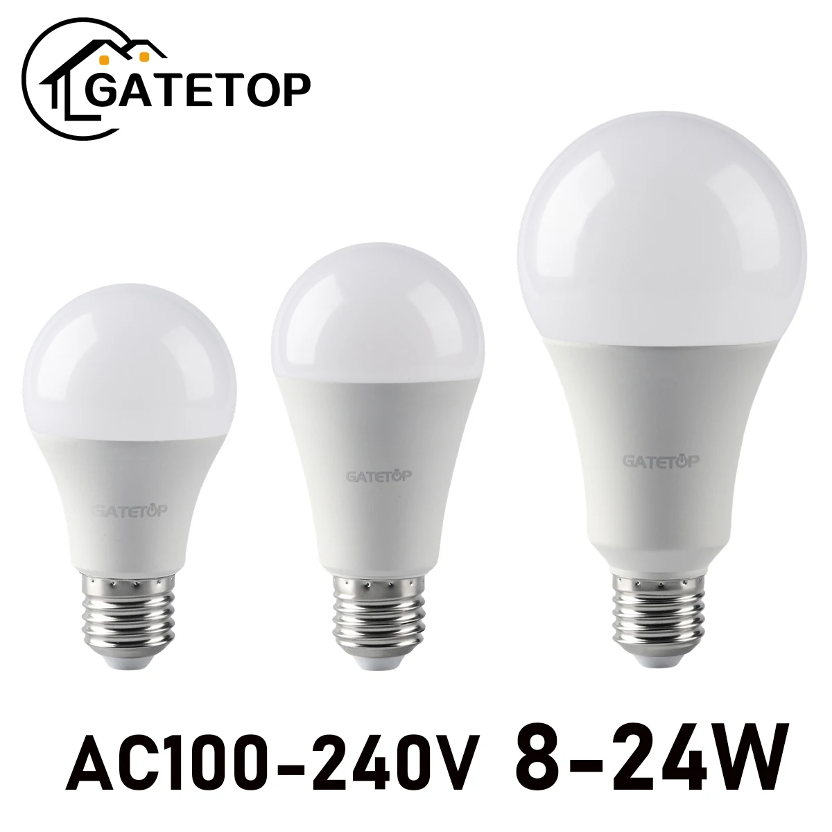 

LED energy saving bulb 1-10PCS AC120V AC220V 8W-24W E27 B22 warm white light without flicker 3000K/4000K/6000K kitchen room