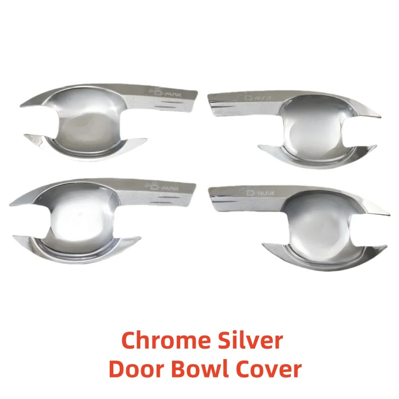 Chrome Car Accessories Door Handle Bowl Covers Trim Paste Style For Isuzu D-Max Dmax 2012 2013 2014 2015 2016 2017 2018 view 4