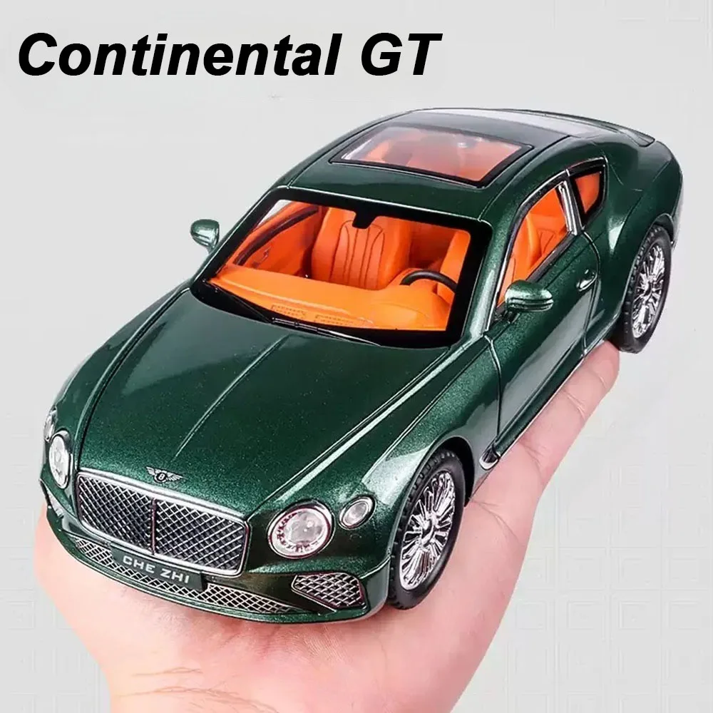 1:24 Continental GT Bentayga Miniature jouet voiture moulé sous pression en alliage modèle 4 portes ouvert son lumière retirer véhicule cadeau de noël