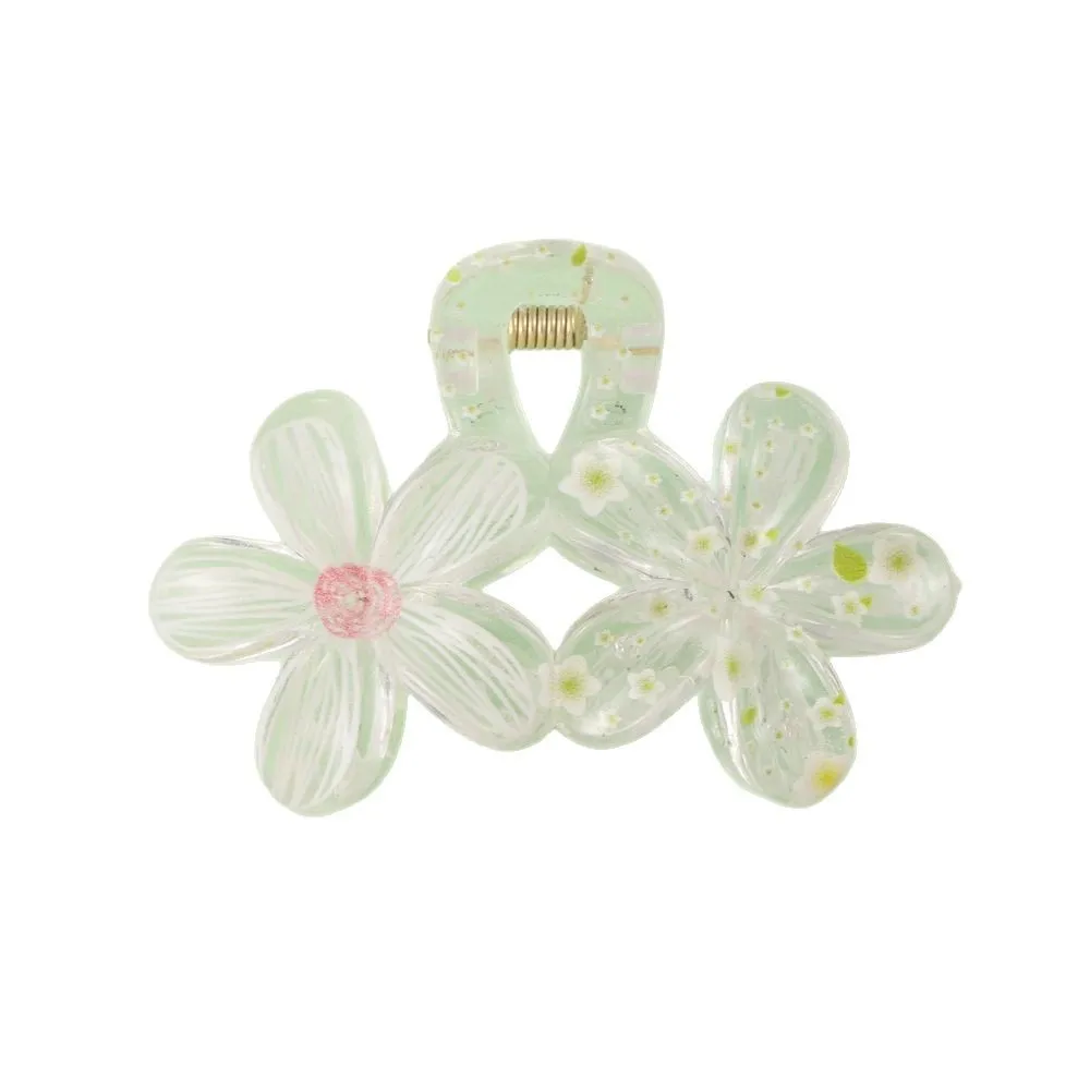 مشبك شعر على شكل زهرة البيض المزدوج مشبك شعر حلو للنساء رأس خلفي إكسسوارات شعر شعبية عبر الحدود رائجة البيع #5