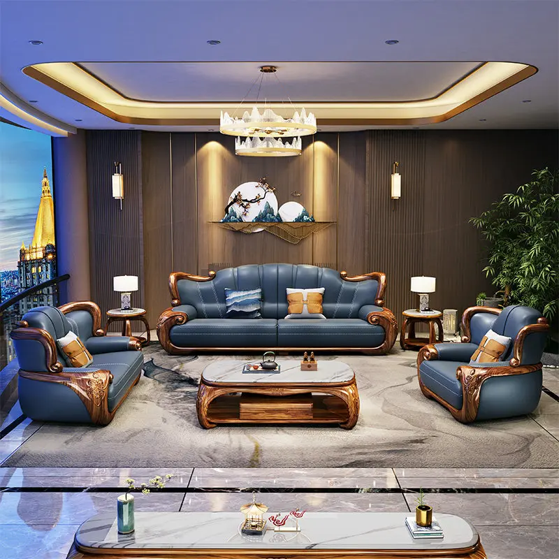 

combination European style sofa simple living room 2 seater luxury sofa comfortable Single relaxing floor Home furniture