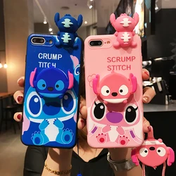 3D Cartoon Disney Stitch Phone Case For Honor X9A X9B X7 X8 X6 X8B X9 X50i Magic 4 5 6 Lite 9X Pro Holder Lanyard Strap Cover