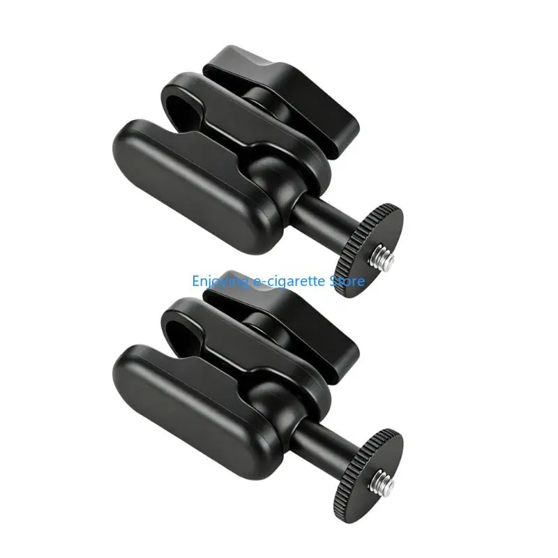 2er-Pack Ständermontageadapter, schwarzes 1/4-Gewindezubehör mit manuellem Spannknopf für Gerätehalter und Kamerahalterung Y4QF – Detail 2