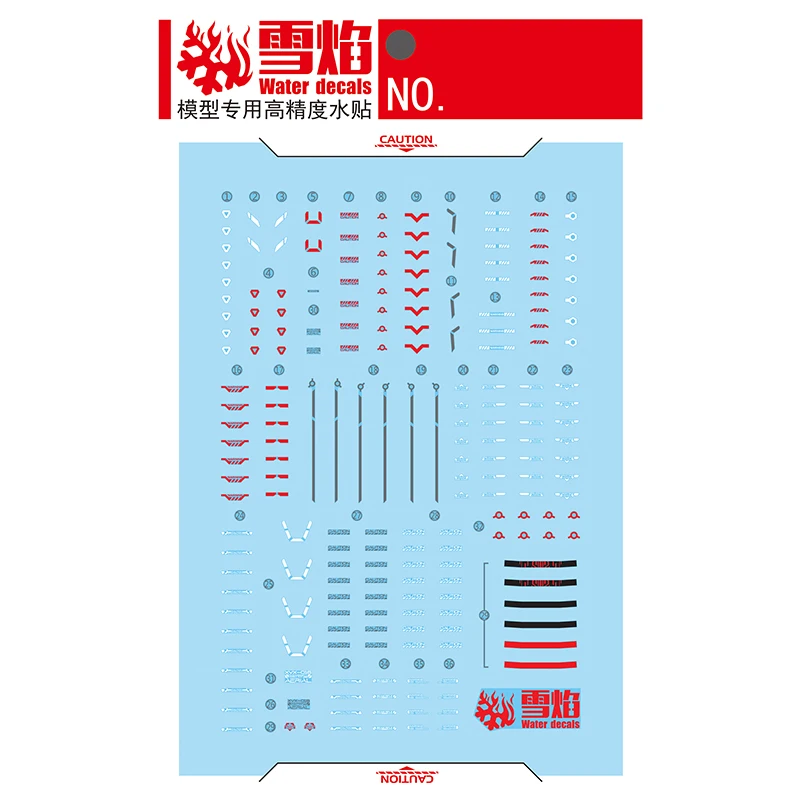 Décalcomanies de modèle à glissière d'eau, outil pour 1/144 HG, autocollant Fluorescent aérien, modèles de jouets, accessoires