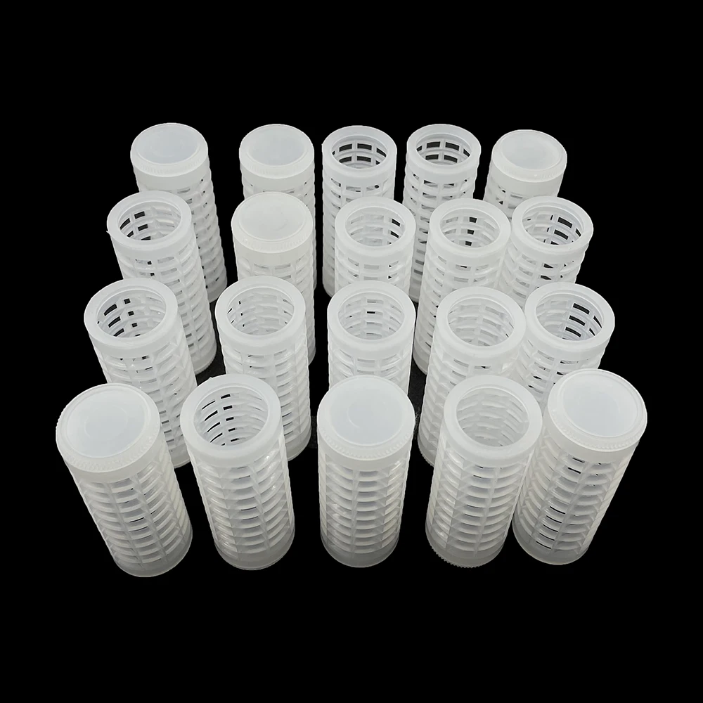 

20PCS Plastic Queen Rering Protection Cover Cage Body For Sealed Cell Cup Anti Spado Bite Apiculture Jenter Kit Part Beekeeping