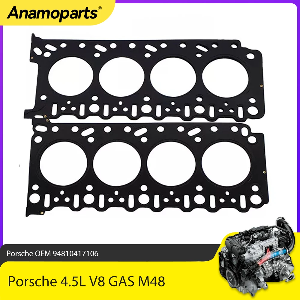 

Engine Parts Head Cover Gasket Set Fit 4.5 L M48 For Porsche Cayenne S Turbo 9PA 4.5L V8 GAS 03-06