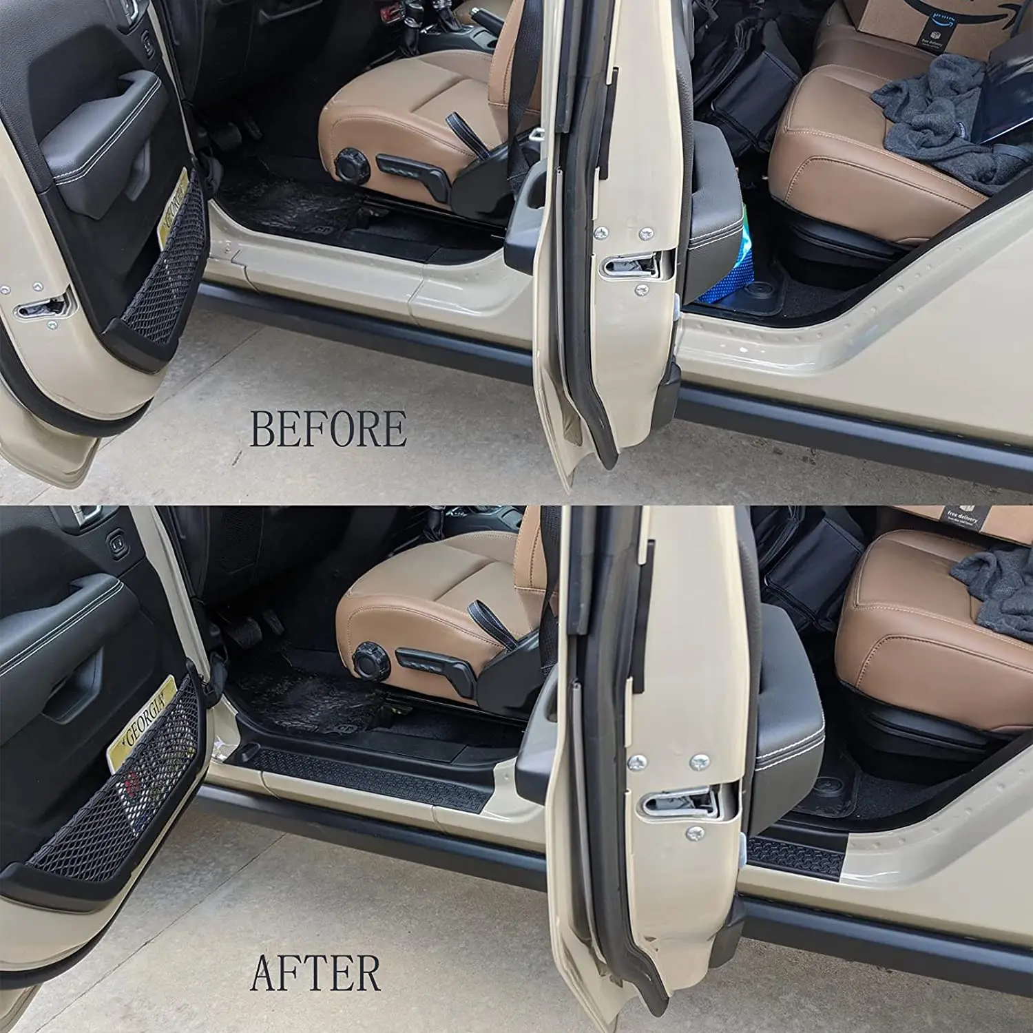 Osłona progów gumowa listwa ochronna do Jeep Wrangler JL Gladiator JT 4-drzwiowy 2018-2025 akcesoria samochodowe ochronne — zdjęcie 3