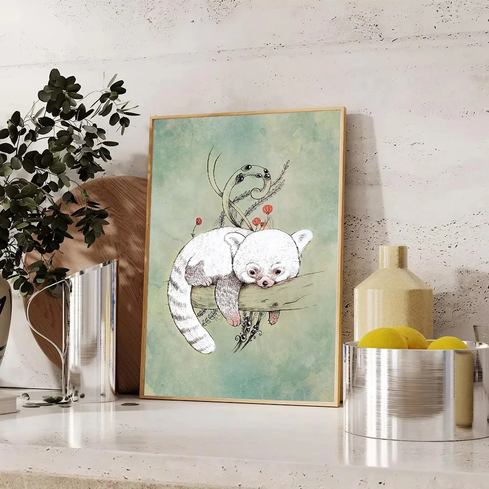 لطيف كوالا الدب جدار الفن قماش طباعة الحيوان المشارك ديكور المنزل غرفة الاطفال ديكور الحضانة الجدار الشنق هدية الفن الحديث