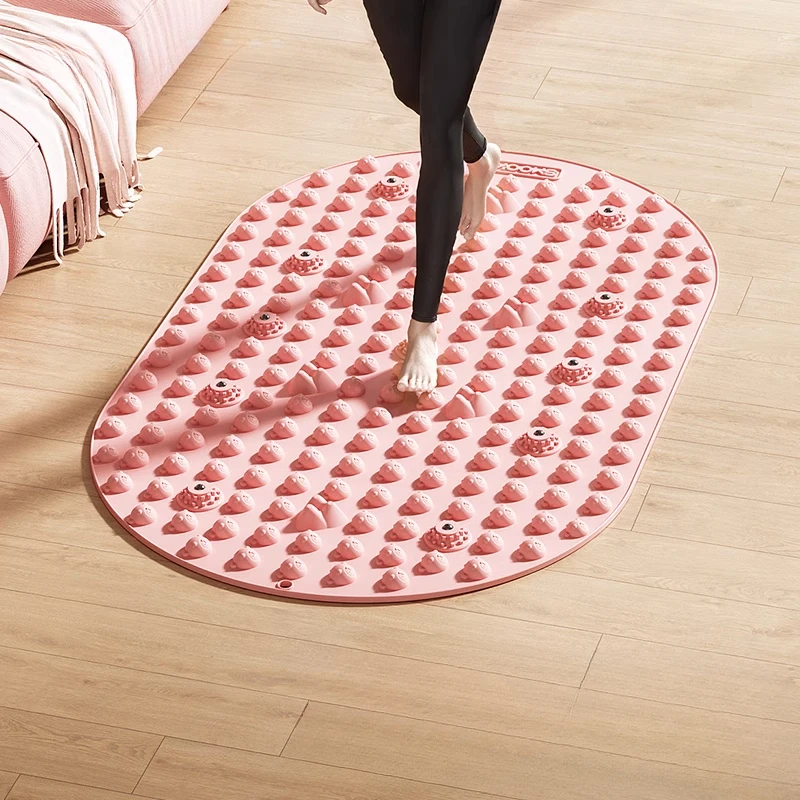 

Soft silicone Foot Yoga Massage Acupressure Board Mat Anti Fatigue Walk Acupoint Mats Particle Portable Massage Tool For Walking