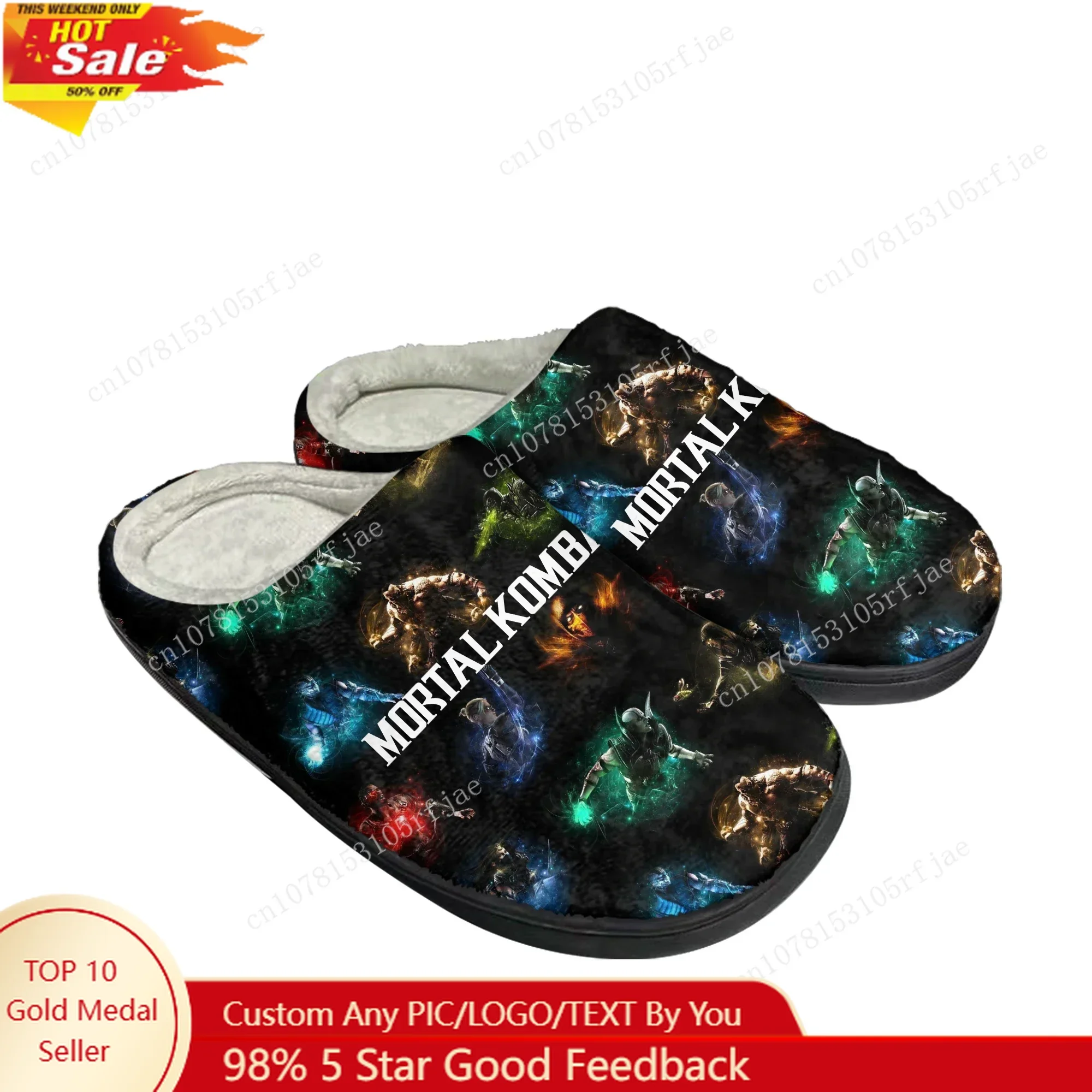 

Mortal Kombat Home Cotton Slippers Cartoon Game Mens Womens Teenager Plush Bedroom Casual Keep Warm Shoes Tailor Made Slipper