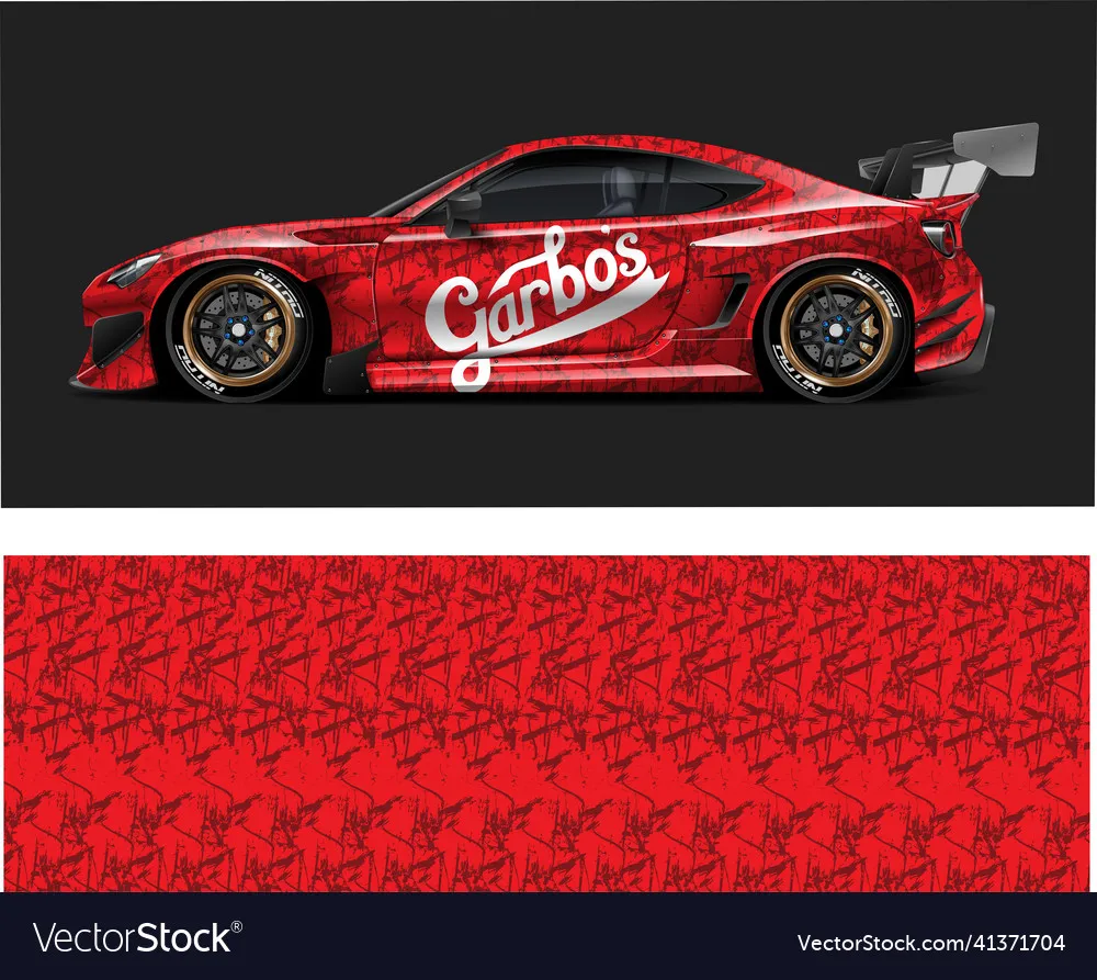 

Red Racing Full Body Racing Car Graphic Decal Vinyl Wrap Car Full Wrap Sticker Decorative Car Decal Length 400cm Width 100cm