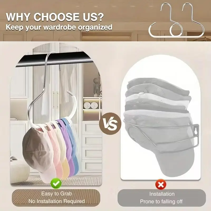 New！Stainless Steel S Shaped Hanging Hooks Non Slip Dipped Coating Wide Opening For Closet Organizing Hanging Bags Clothes Hats