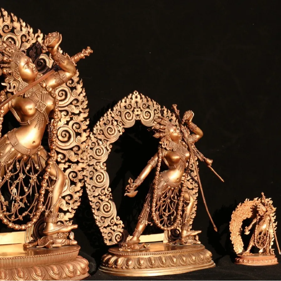 CZ Statue of Dakini Buddha Statue Purple Bronze Buddha Statue Tibetan Entrance Pure Copper Ornament