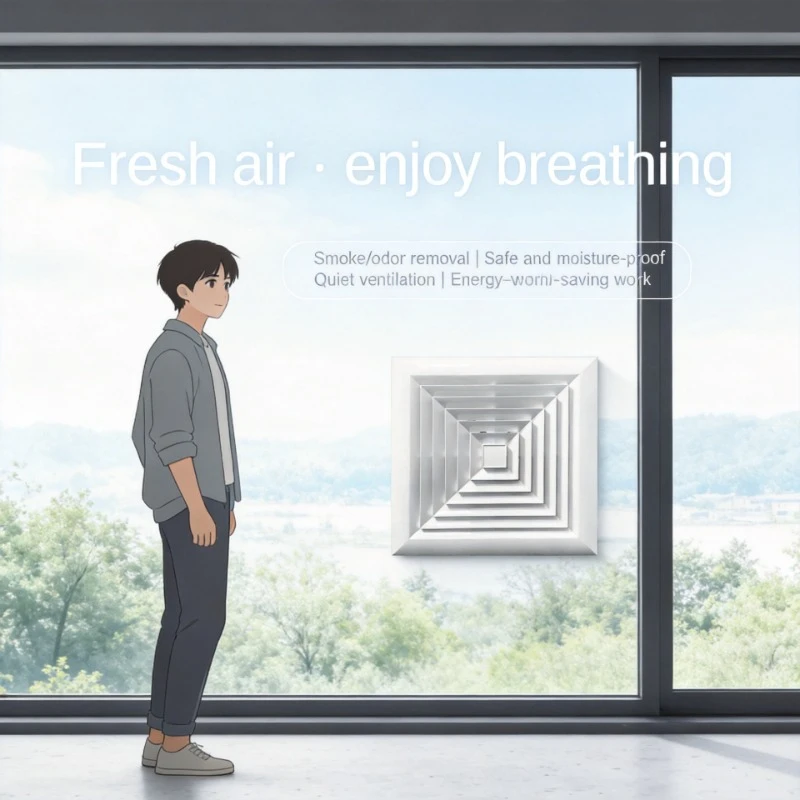 

Integrated Ceiling Exhaust Fan Powerful Silent Ventilation Fan For Kitchen Bathroom Household Use