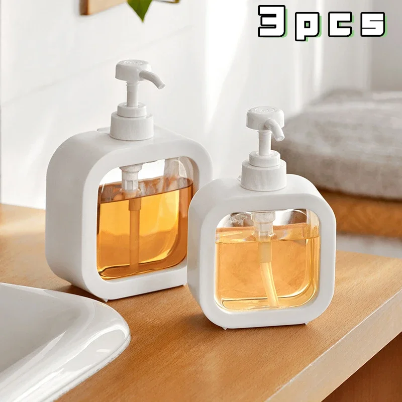 3Pcs Bathroom Soap Dispenser Liquid Dispenser Bottle Hand Sanitizer Container Bathroom Wash Storage Bottle Lotion Dispenser