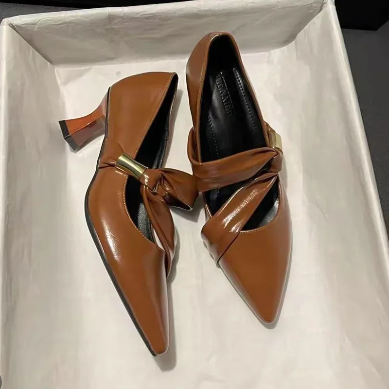 

High Heeled Women's Shoes Elegant Pointed Toe Shallow Luxury Sandals 2025 Fashion Pumps New Walking Dress Mujer De Zapatillas