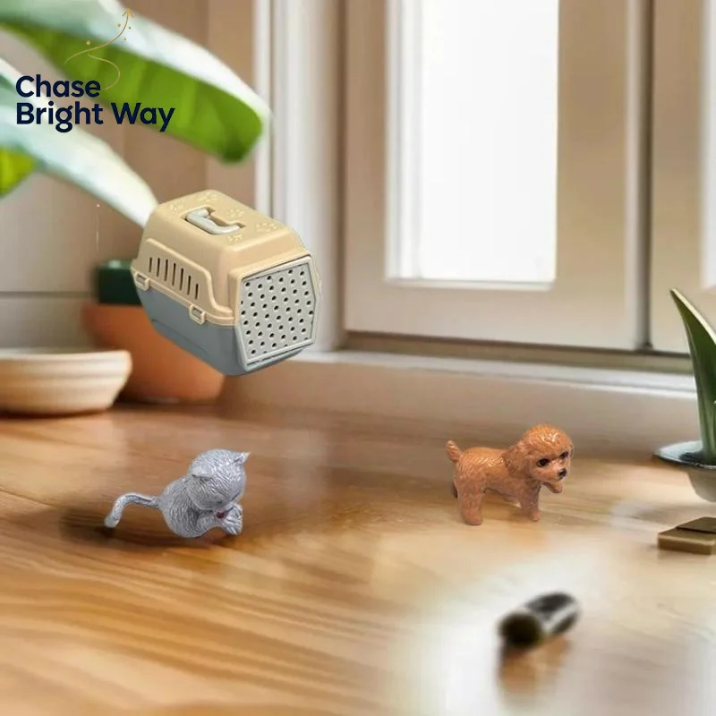 2/4Pcs Realistic Mini Dog & Cat Cage With Door Miniature Dollhouse Pet House For Doll Accessories Mini Pets Habitat