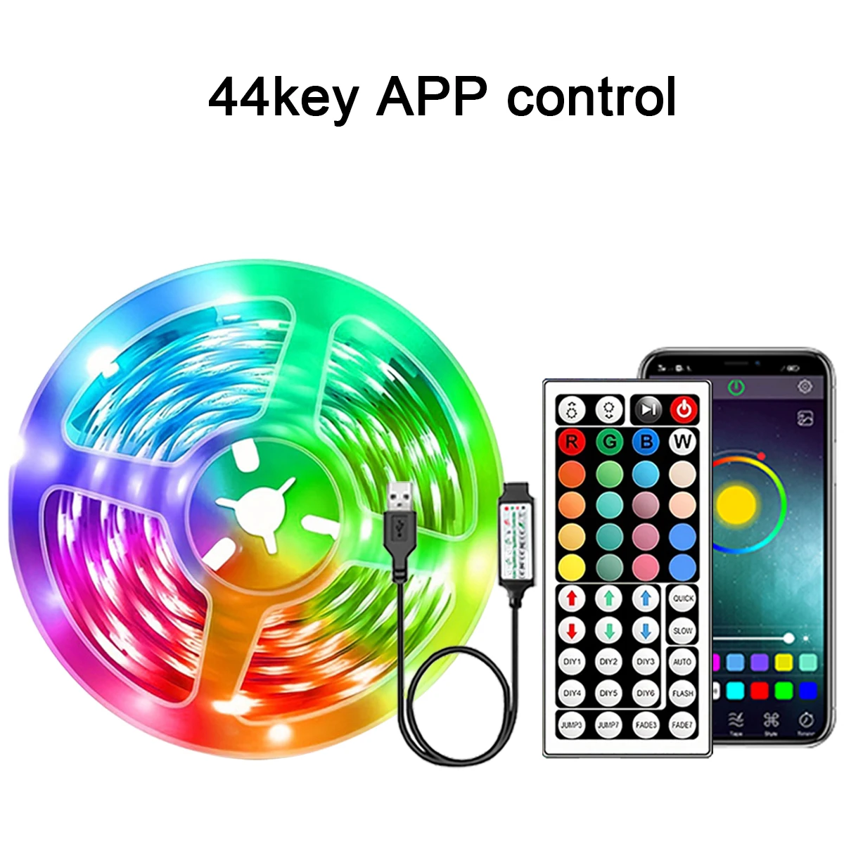 RGB LED 스트립 조명, APP 제어 LED 룸 조명, 유연한 리본 Luces LED 테이프, 방 침실 장식, 5m, 10m, 20m, 30m