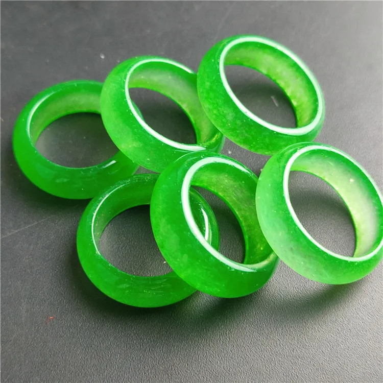 Grade A Green Jade Ring Women Healing Gemstone Fine Jewelry Genuine Myanmar Jadeite High Ice Burma Jades Rings Anillos Mujer