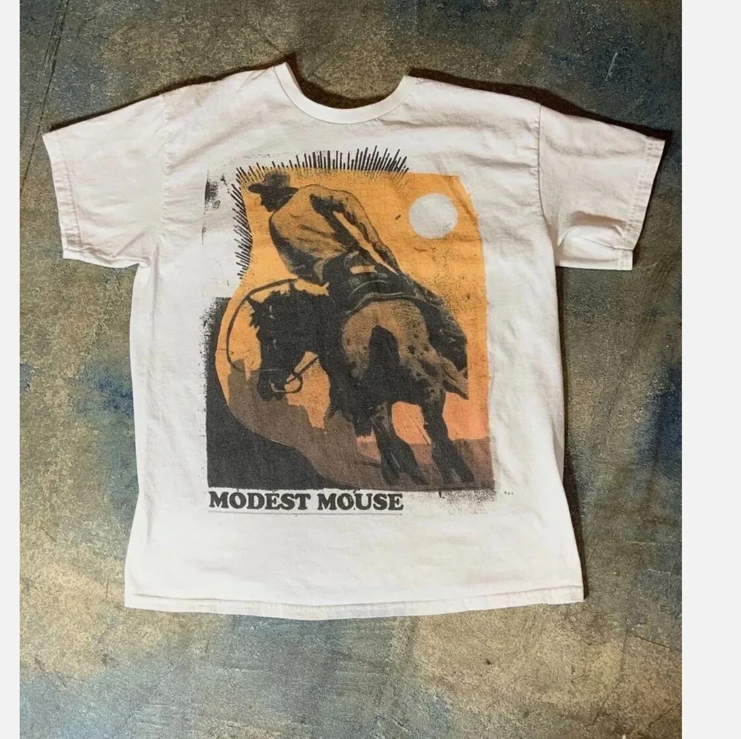 90s Modest Mouse band Retro Style White T shirt Remake reprint