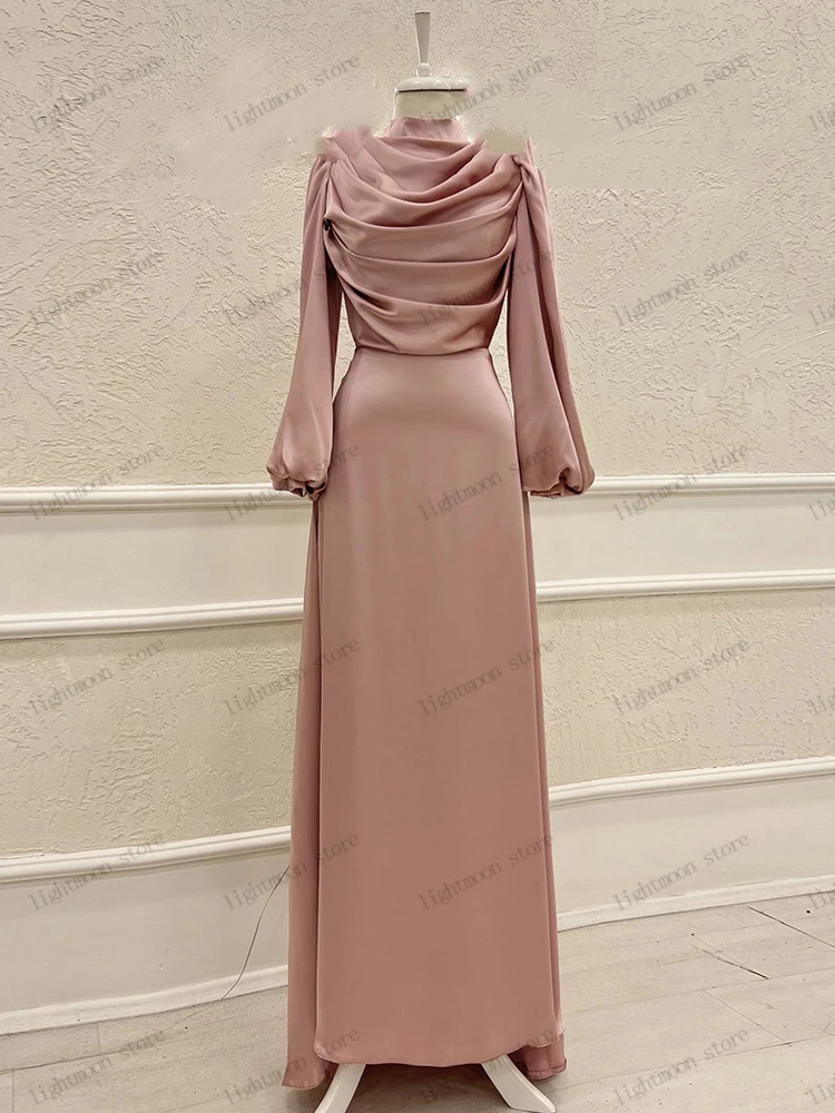 Modest Evening Dresses Simple Prom Dress For Formal Party Long Puff Sleeves Elegant Ball Gowns For Formal Party Vestidos De Gala