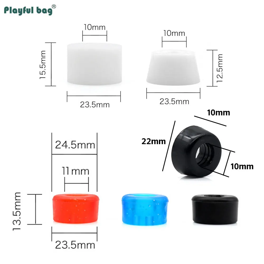 Almohadilla de choque PU/PVC para monopatín y patines de doble fila - imagen 3