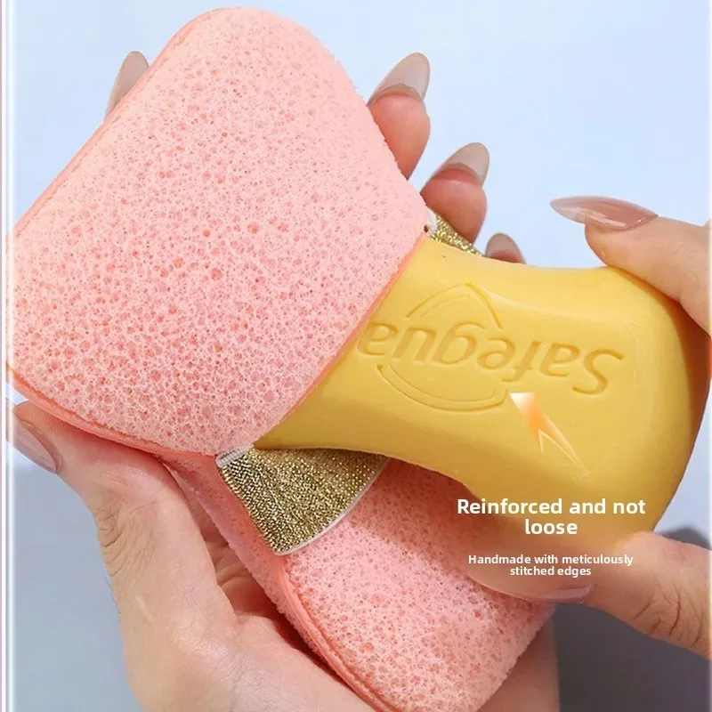 Seifensparer-Beutel Badeschwamm Dusch-Luffa Peeling-Körperbürste für Frauen Badekugel Schaumnetz zur Hautreinigung