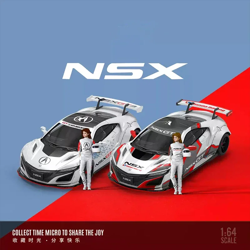 

Cool Car1:64 sports car NSX war red and white latte art die-cast simulation alloy car model collection ornaments toys gifts