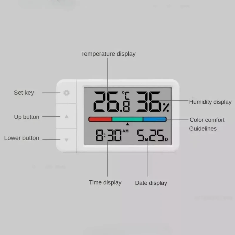 MiaoMiaoCe Intelligent Thermometer Hygrometer Meter Multi Function Clock Digital Display Weather Station Sensor for Home