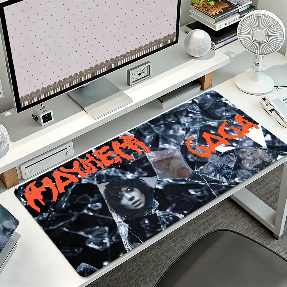 L-Lady G-Gaga Mayhem Mouse Pad Non-slip Thickened MousePad Student Gaming Cushion Large Writing Lockedge Office