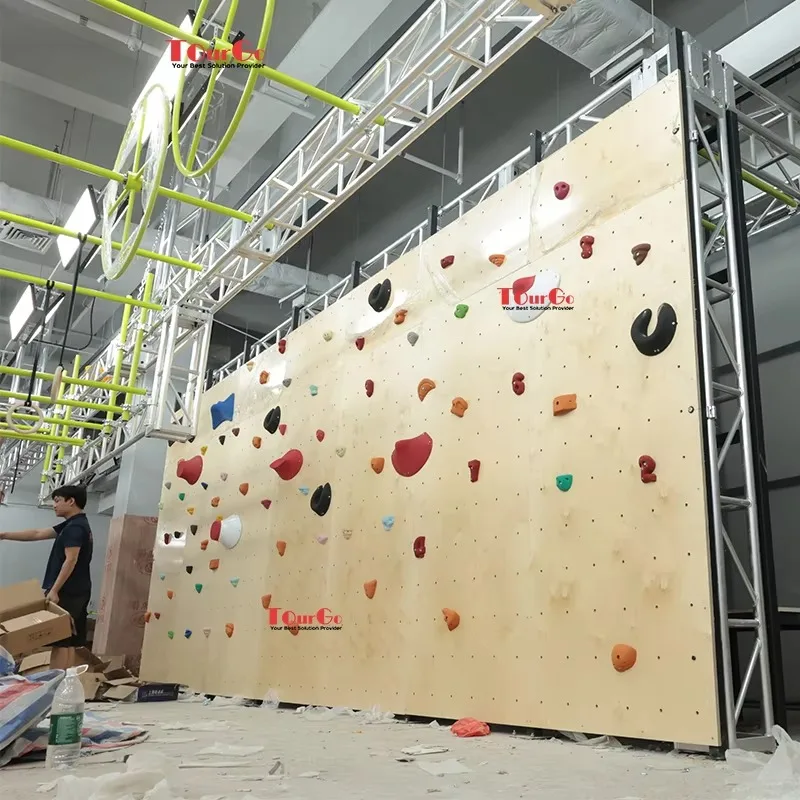 Custom Modular Kids Rock Climbing Wall for Indoor Amusement Park & Ninja Playground