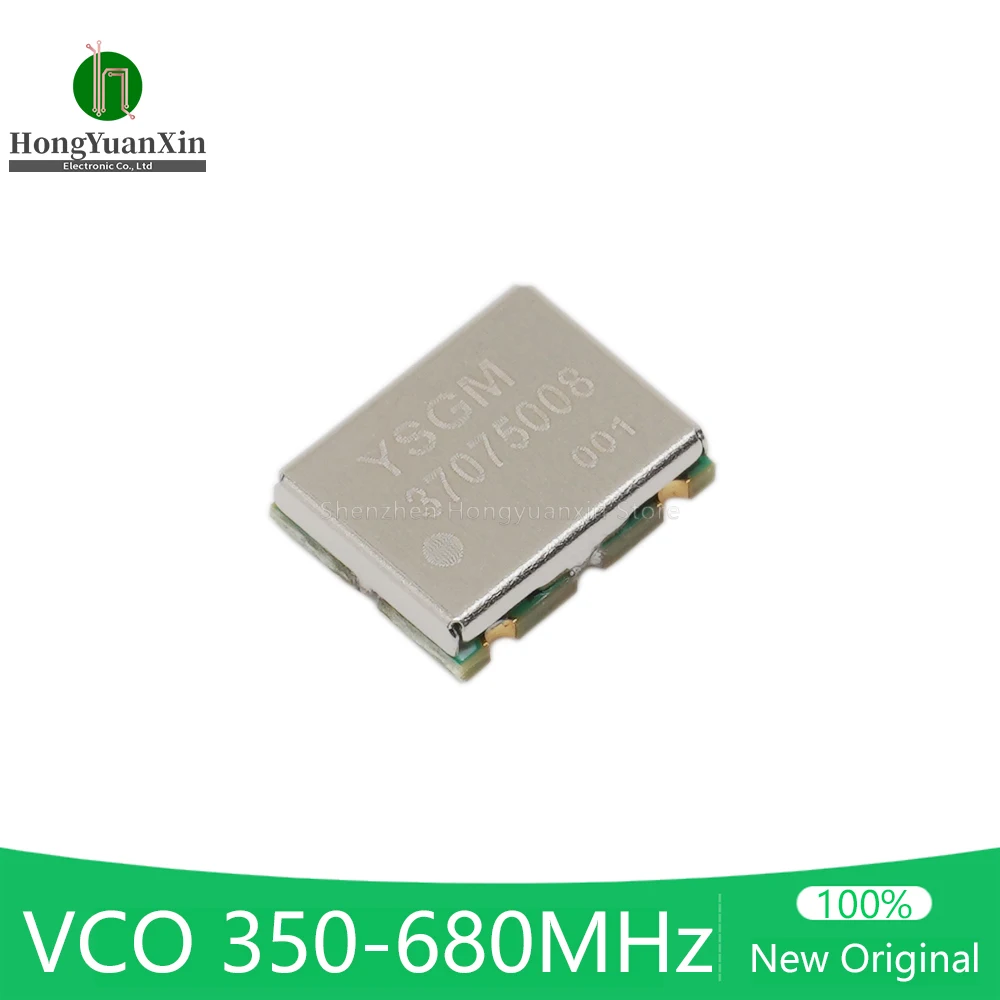 10Pcs/Lot YSGM37075008 VCO Voltage Controlled Oscillator 350-680MHz 9dBm SMD-8 7x9mm