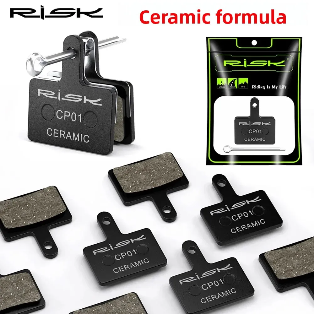 RISK Ceramic Formula MTB Klocki Hamulcowe do Rowerów Górskich, Wytrzymałe Klocki Hamulcowe Hydrauliczne do SHIMANO M315/355/375/395/416/515