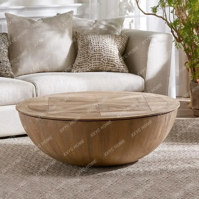 simple and silent round coffee table round storage coffee table