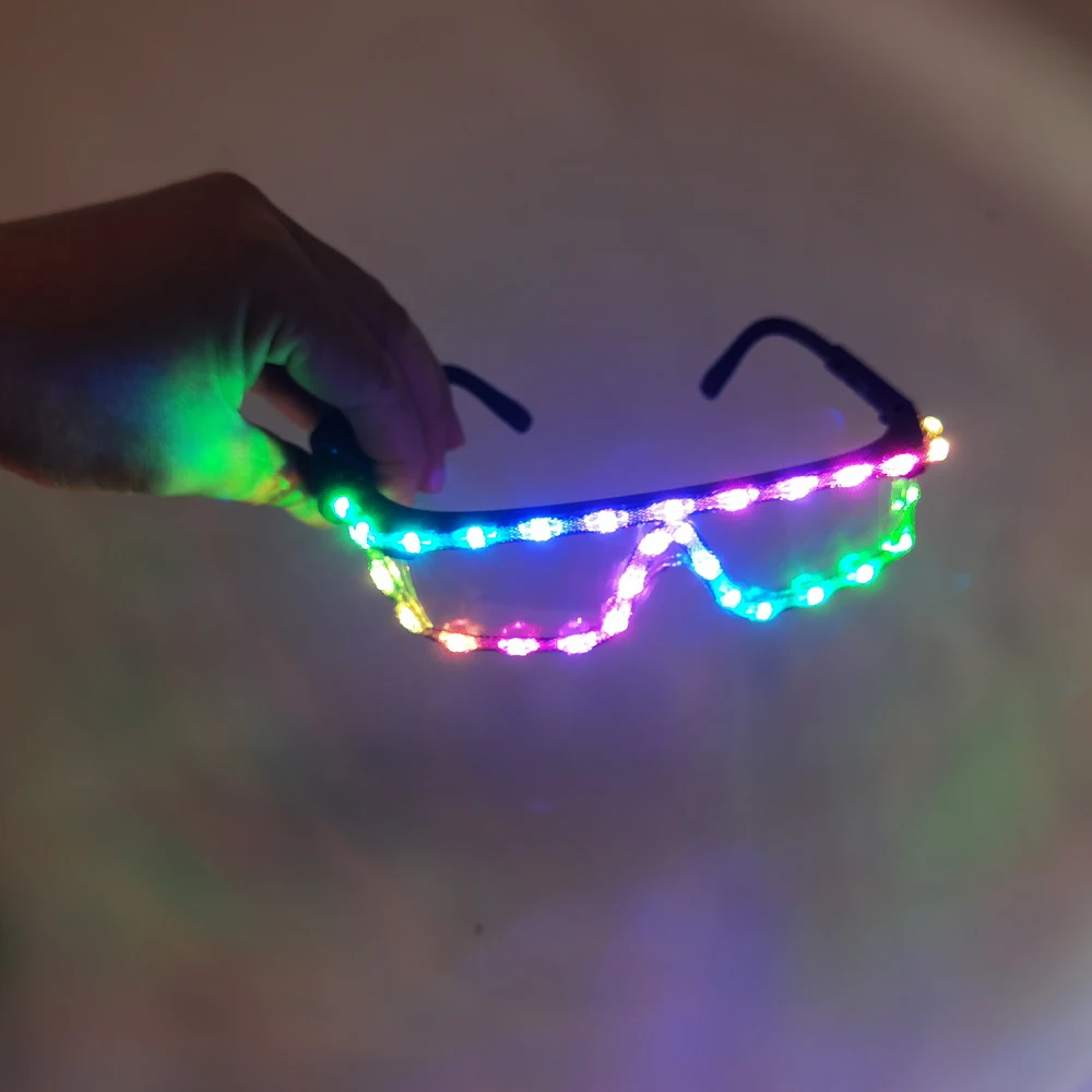 New Fashion Christmas LED Glasses  Laser Stage Props Night Club Super Bright LED glasses Event Party Supplies